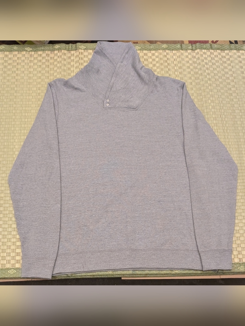 We Norwegians Shawl Collar Sweater Merino Wool Men's Size Large Made in Europe